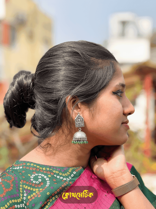 German Silver Jhumka Earrings (E06)